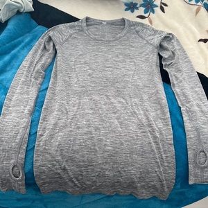 Lululemon swiftly tech long sleeve shirt with arm holes